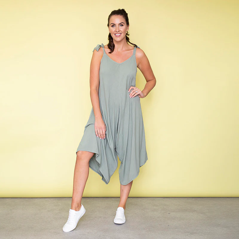 Frankie Relaxed Fit Jumpsuit (Khaki) - Image 6