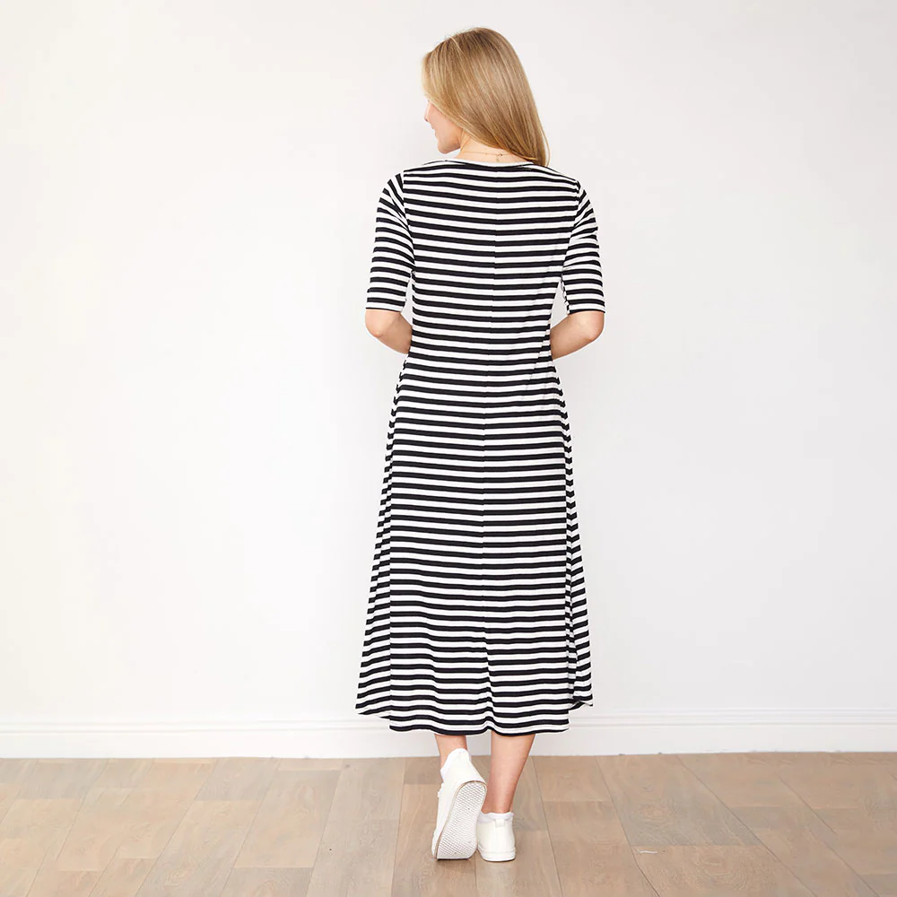 Cora Dress (Black Stripes) - Image 4