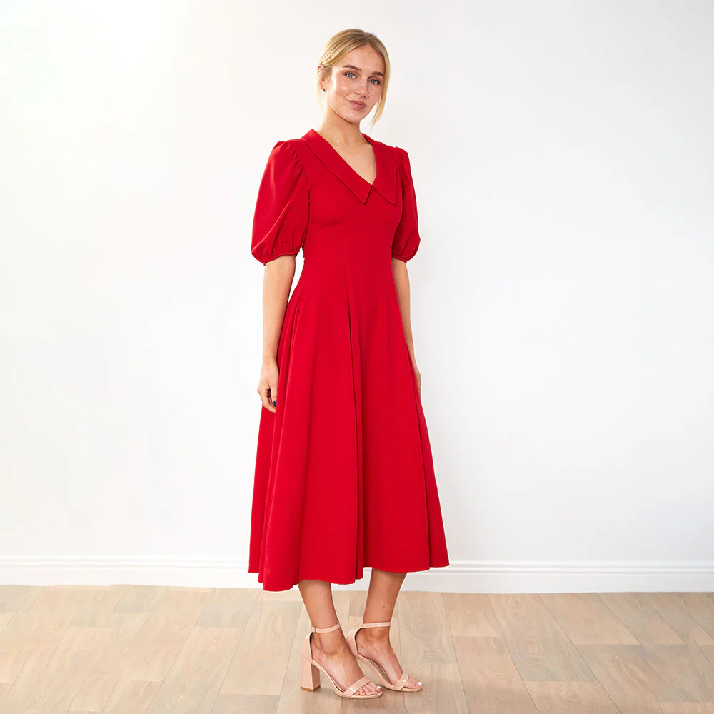 Cora Dress (Red) - Image 4