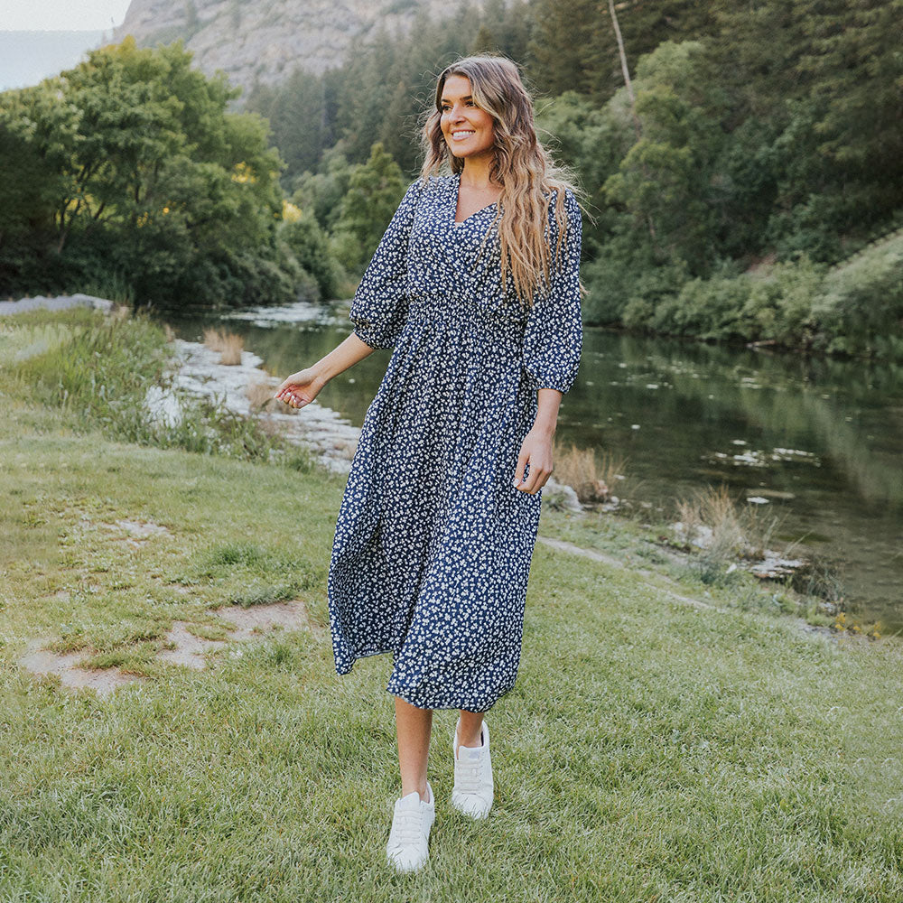Daisy Dress (Navy Floral) - Image 11