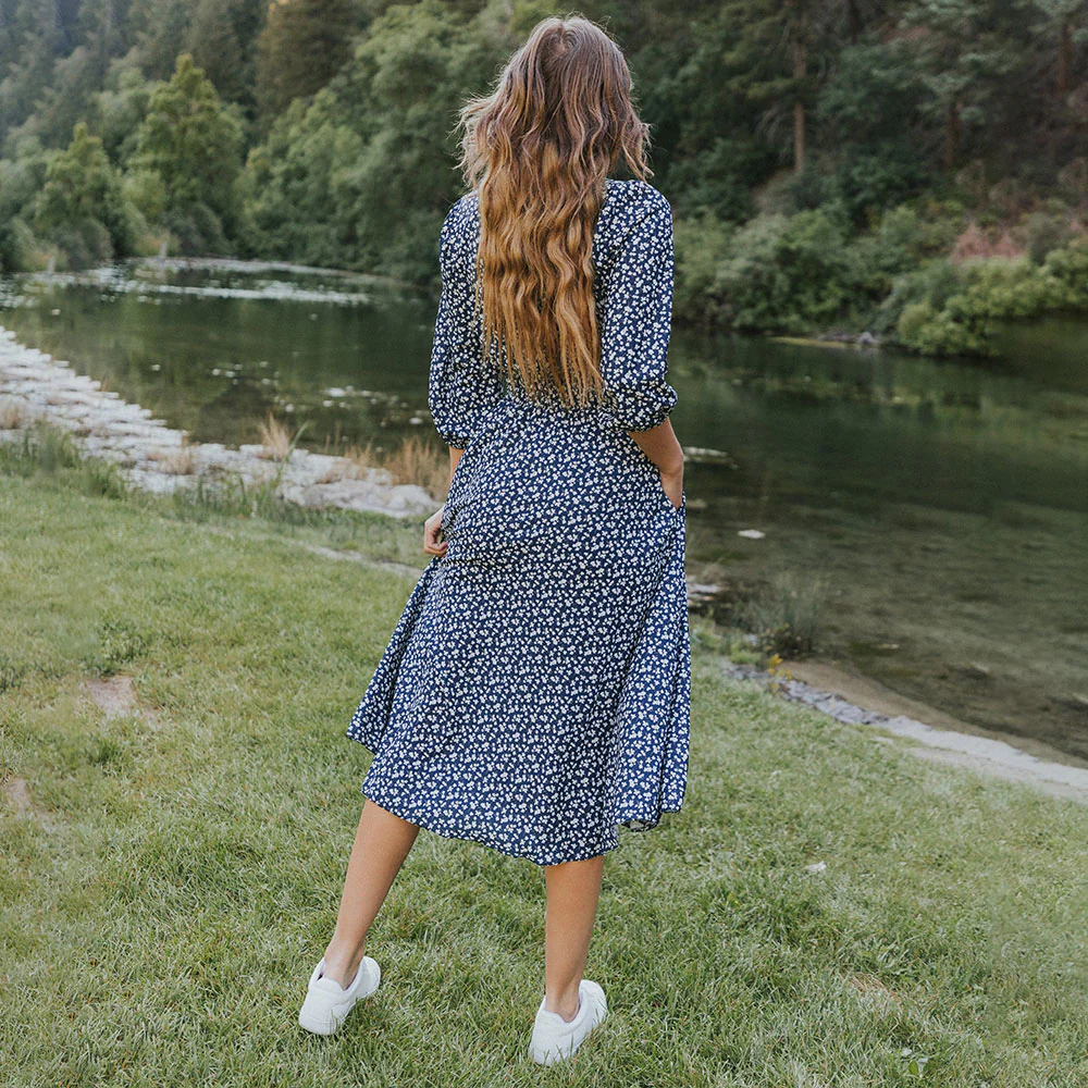Daisy Dress (Navy Floral) - Image 17