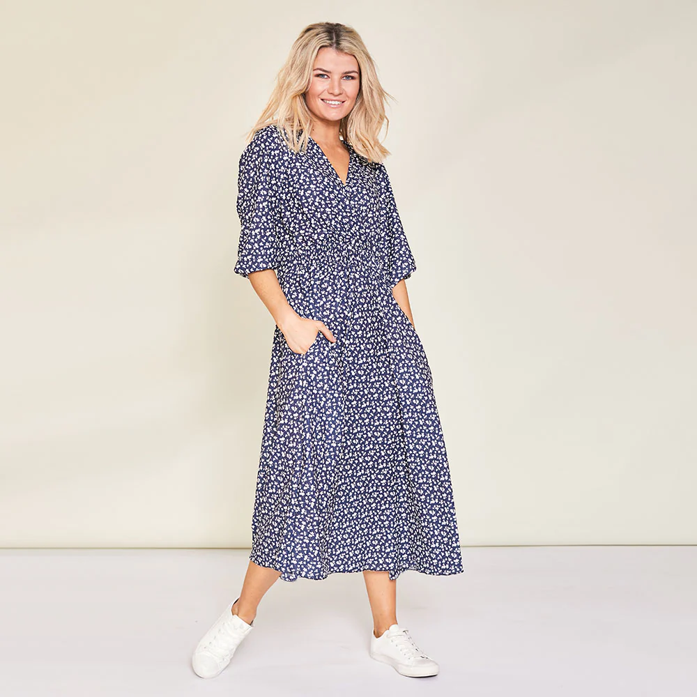 Daisy Dress (Navy Floral) - Image 6