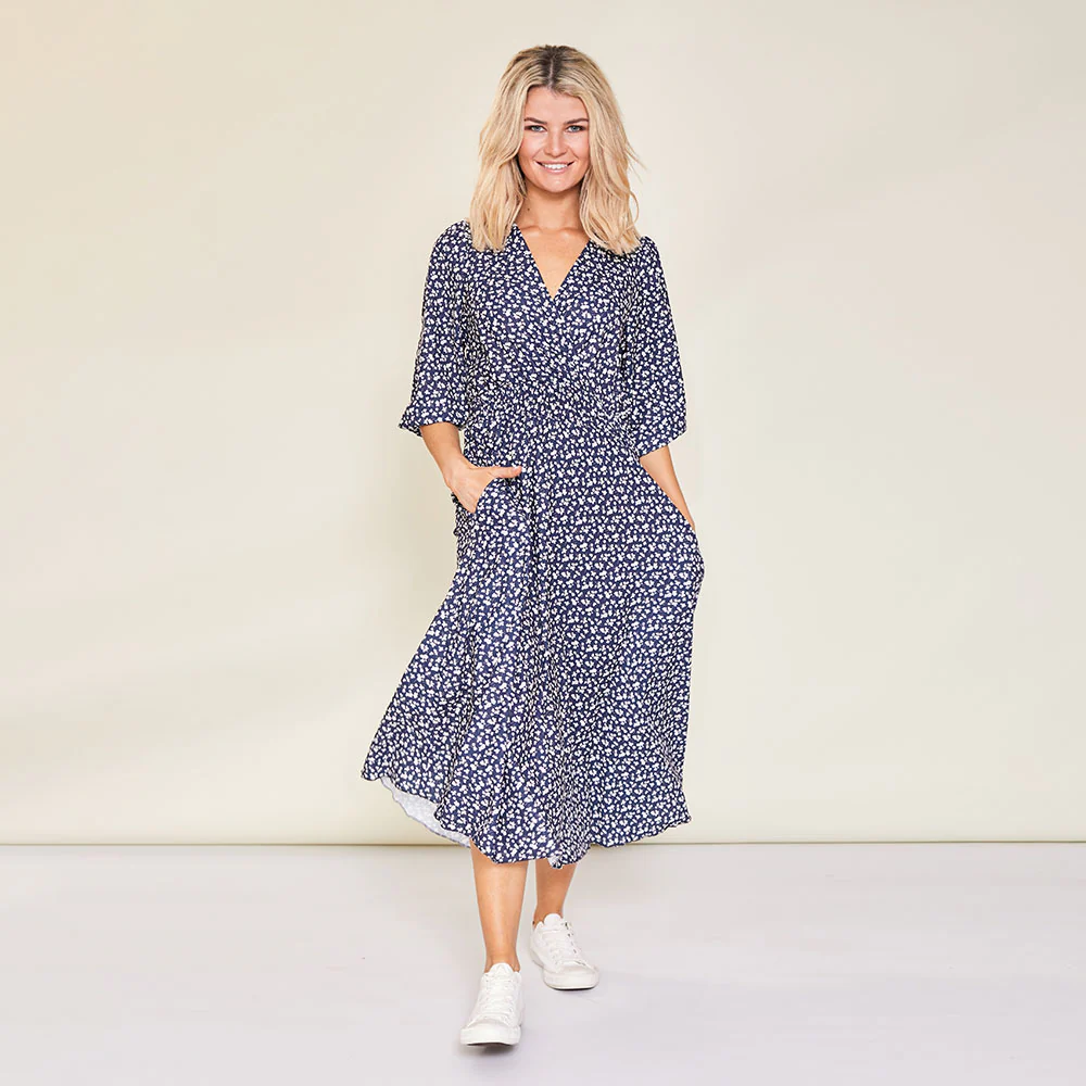 Daisy Dress (Navy Floral) - Image 9