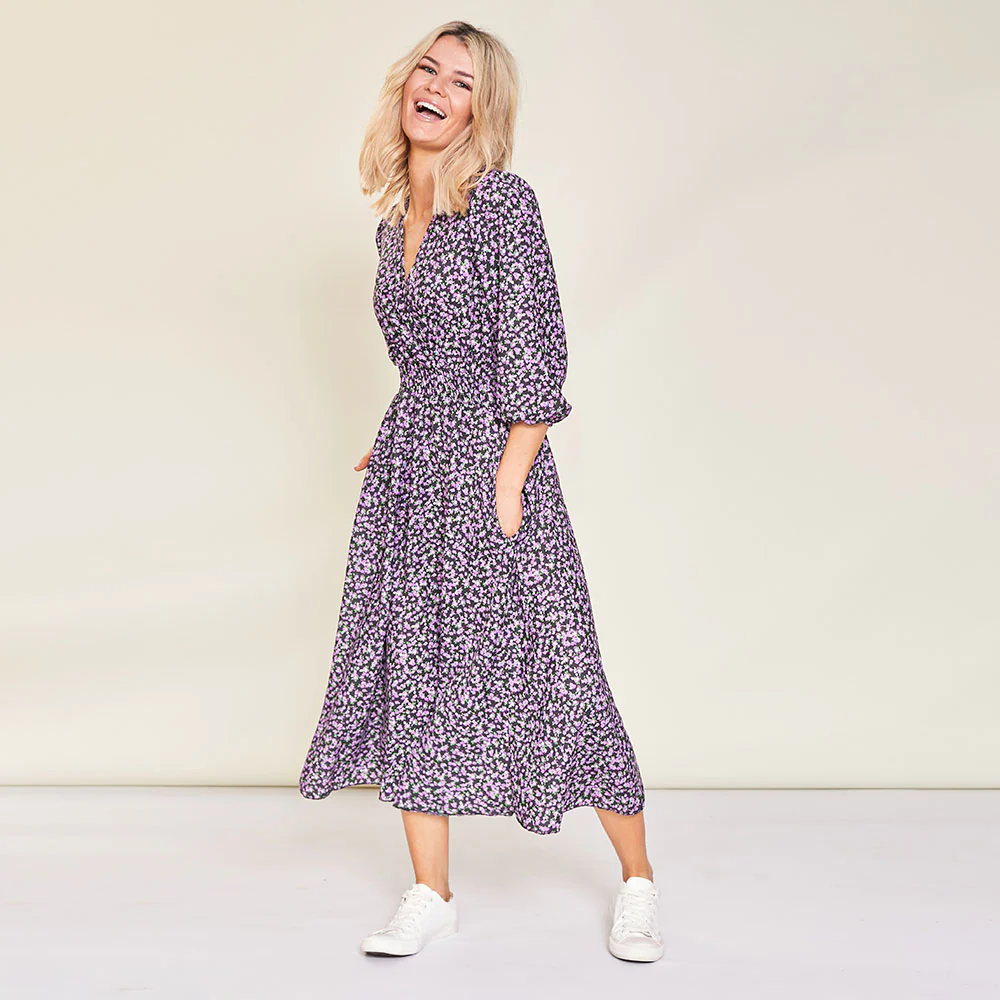 Daisy Dress (Lilac Floral) - Image 3