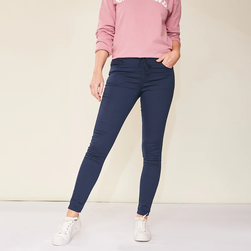 Dana Drawstring Classic Jeggings (Navy) - Image 10