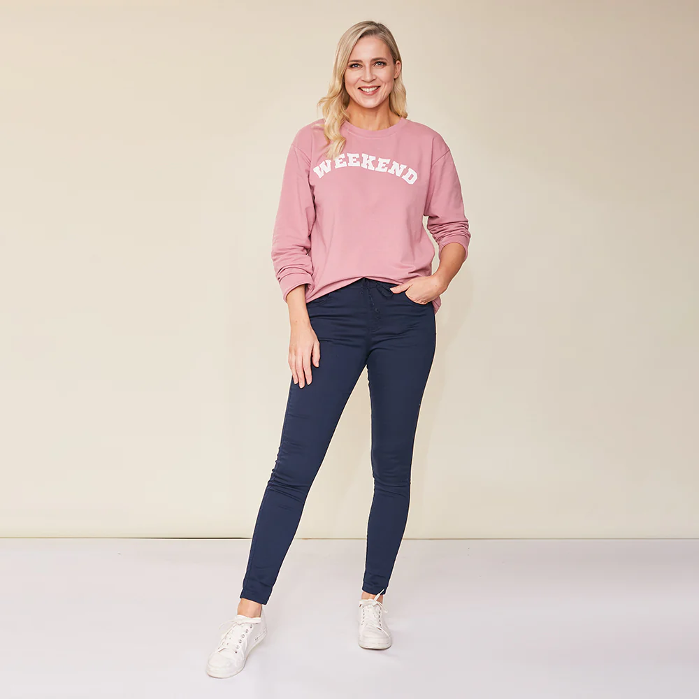 Dana Drawstring Classic Jeggings (Navy) - Image 6