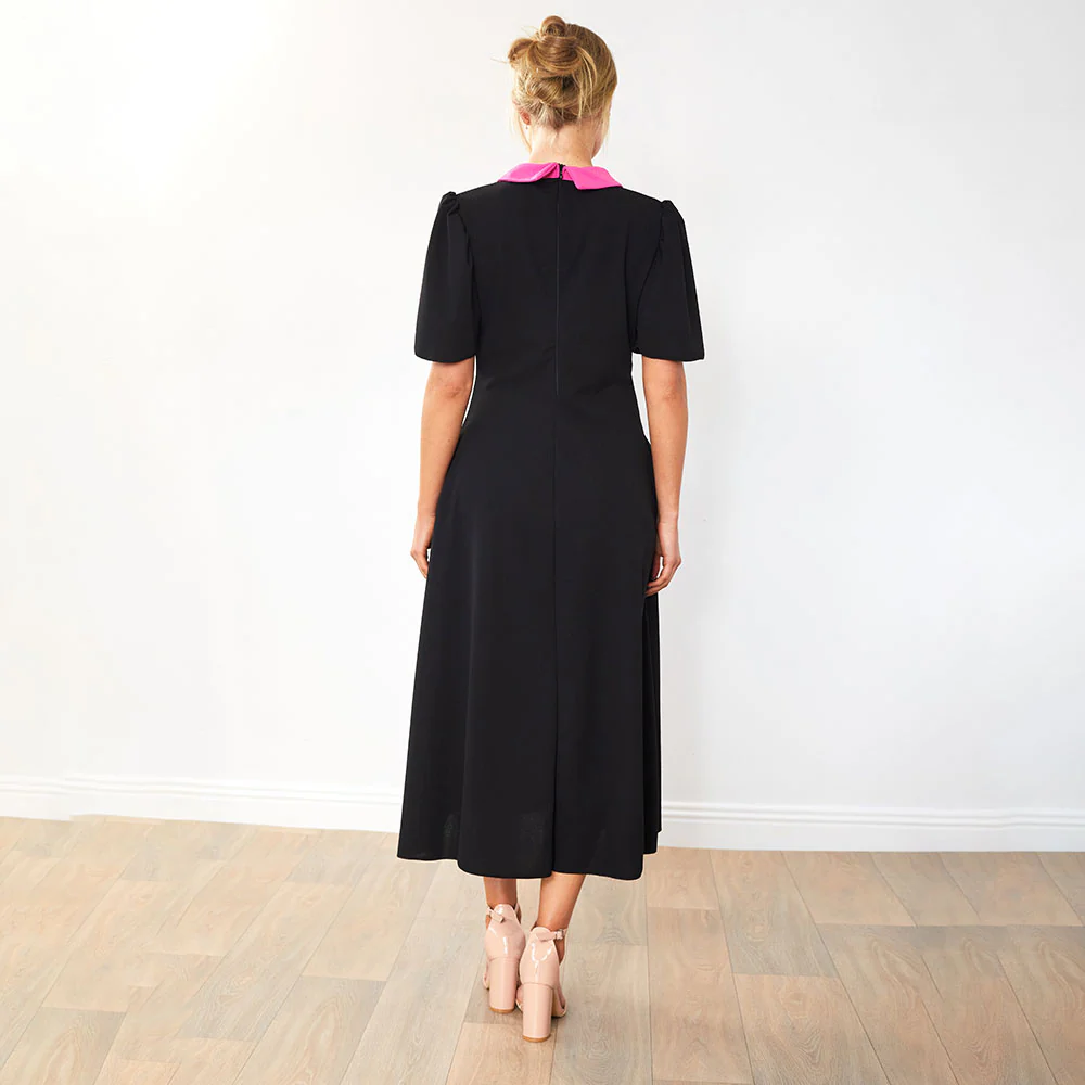 Dawson Dress (Black/PinkCollar) - Image 10