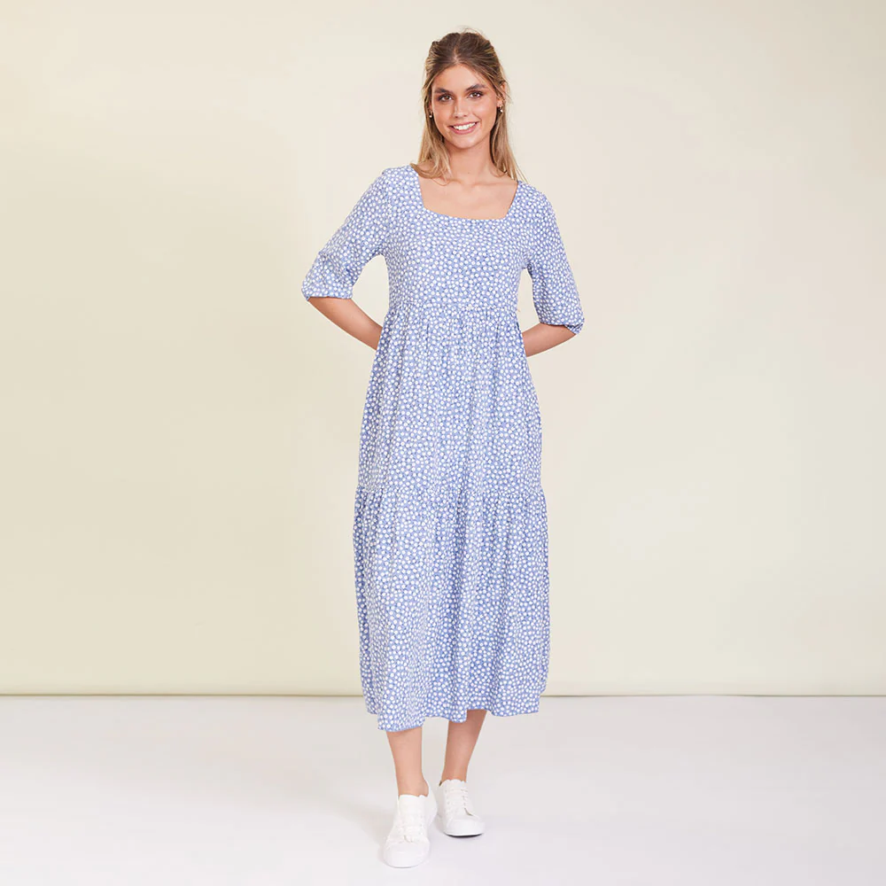 Delta Dress (Blue Floral) - Image 6
