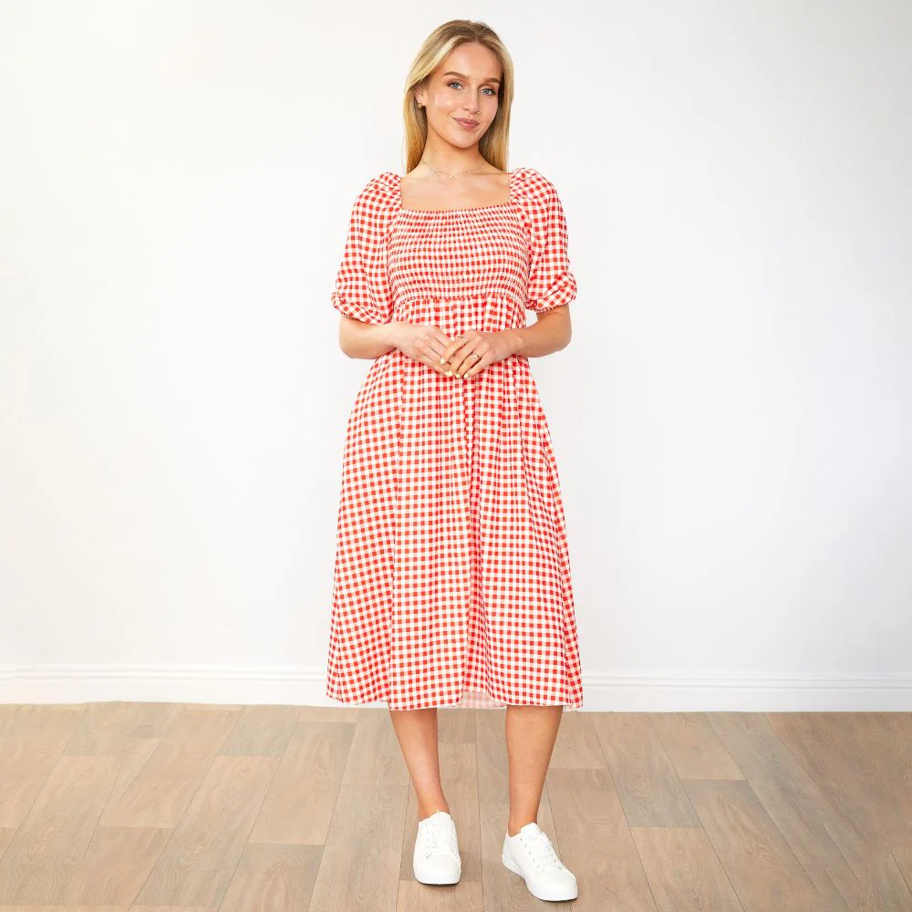 Dianne Dress (Red Checkered) - Image 2