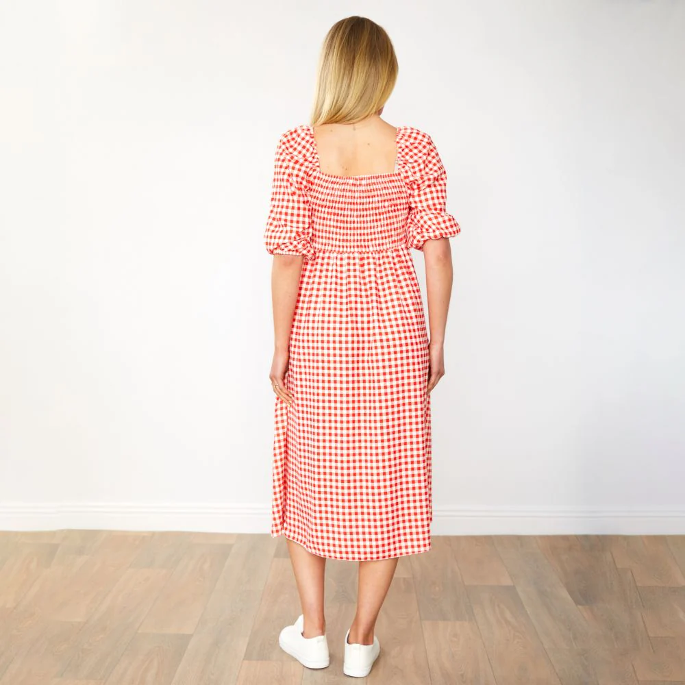 Dianne Dress (Red Checkered) - Image 5