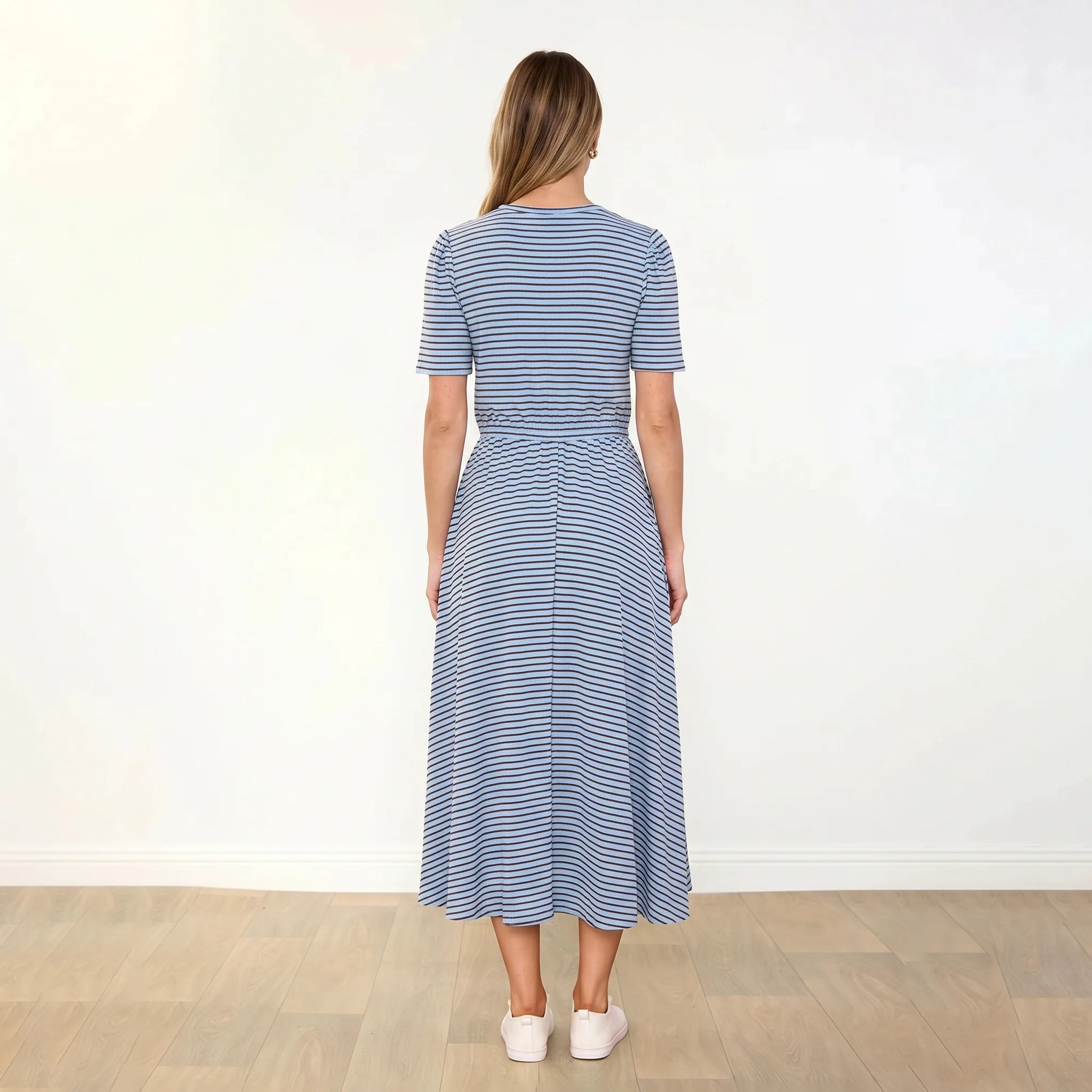 Eilish Dress (Blue/Brown) - Image 13
