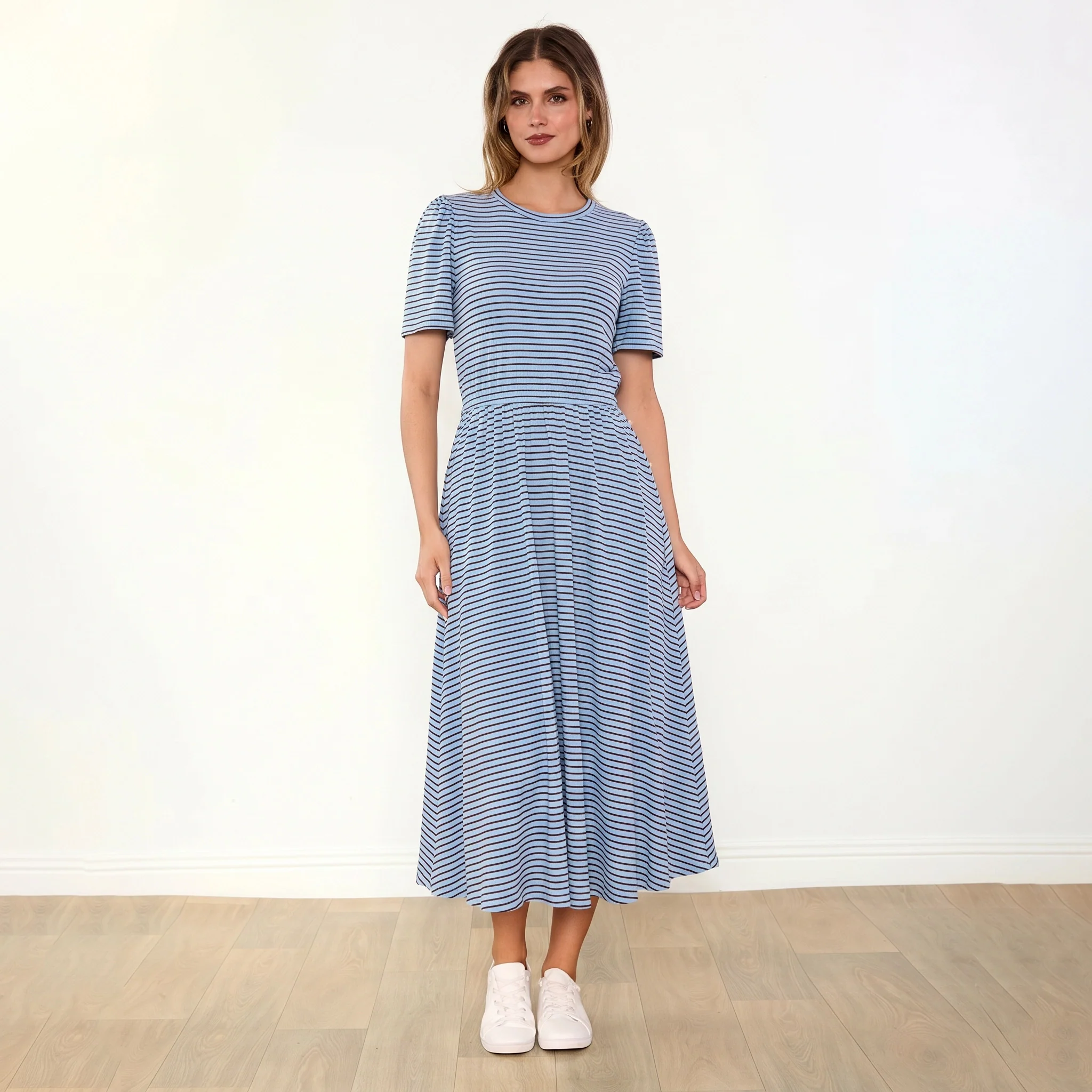 Eilish Dress (Blue/Brown) - Image 9