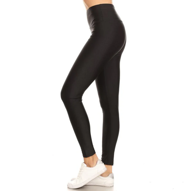 Elastic Shine Leggings Black - Image 2