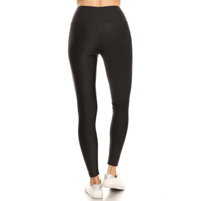 Elastic Shine Leggings Black - Image 4
