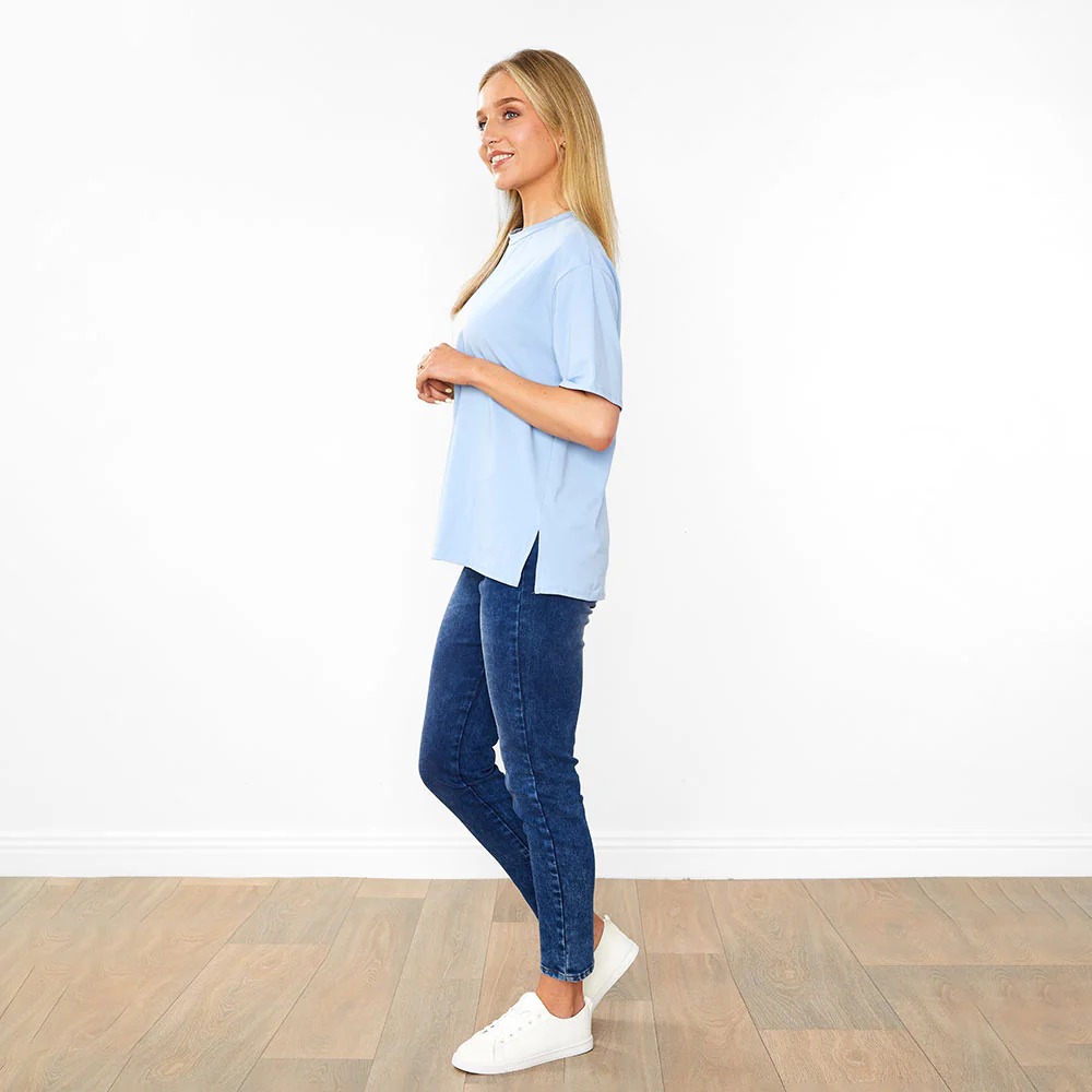 Elle Top  Cream &  Baby Blue (2 for €35) - Image 9