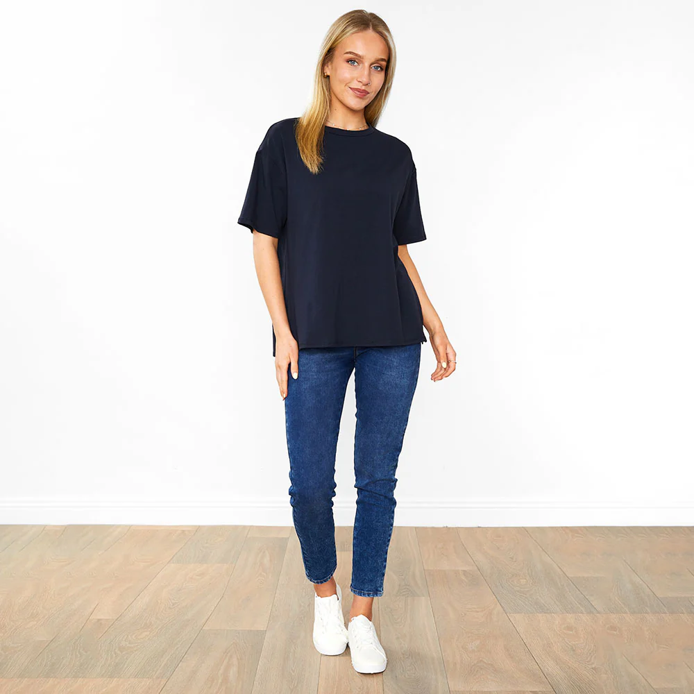 Elle Top  Cream &  Navy (2 for €35) - Image 3