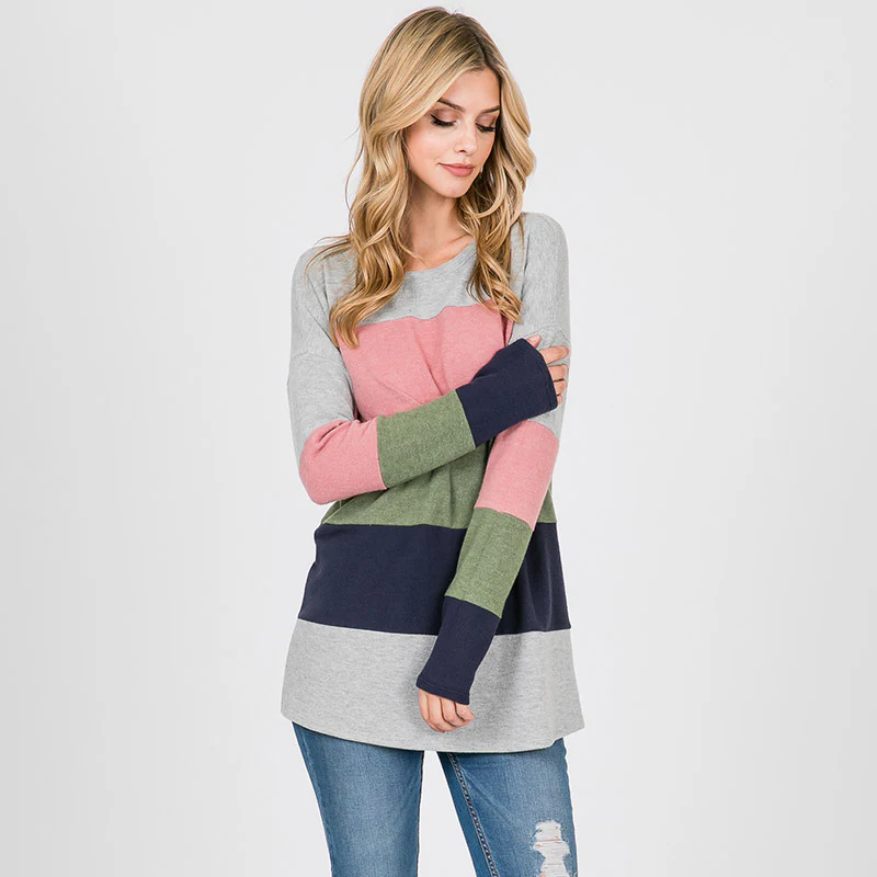 Elms Colour Block Olive