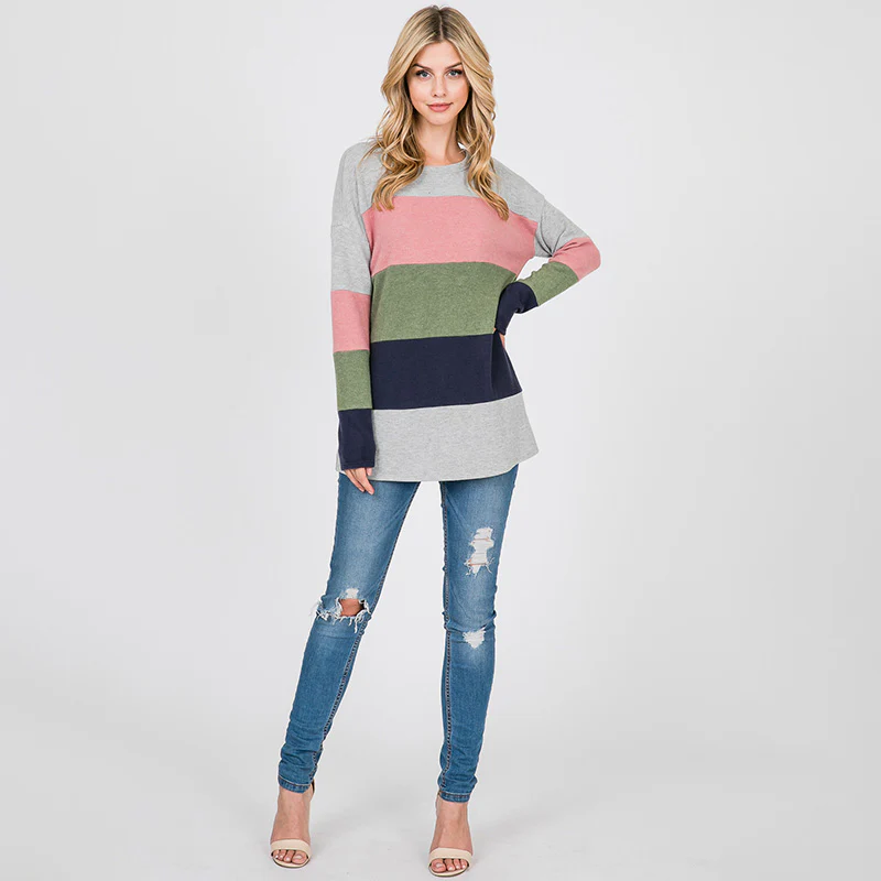 Elms Colour Block Olive - Image 3