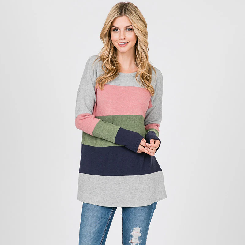 Elms Colour Block Olive - Image 5