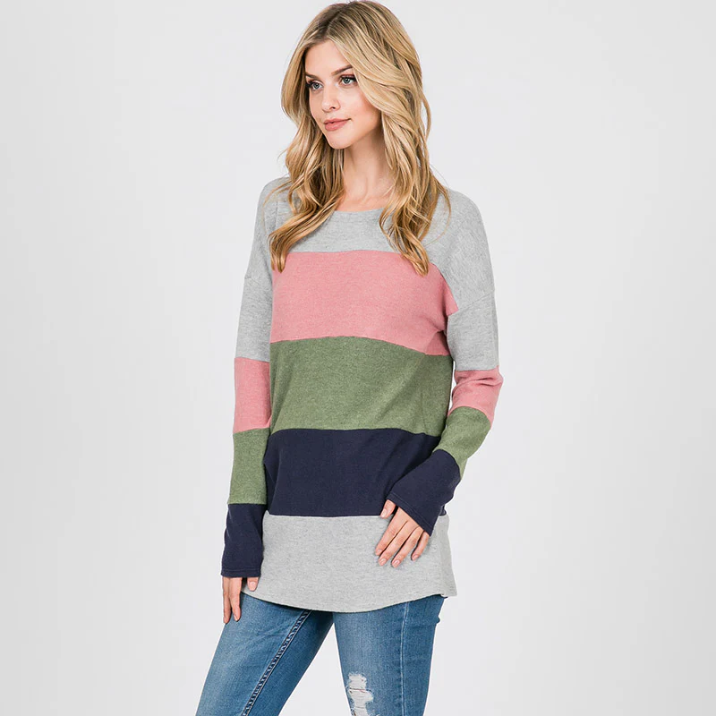 Elms Colour Block Olive - Image 6
