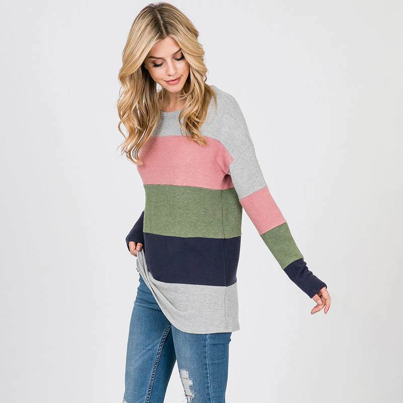 Elms Colour Block Olive - Image 7