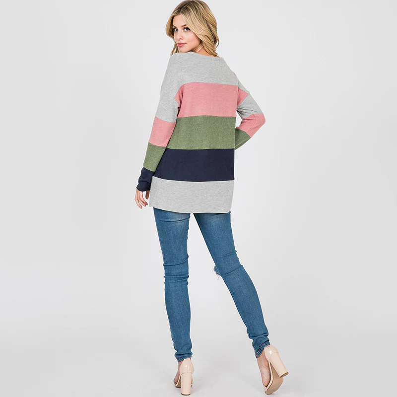 Elms Colour Block Olive - Image 8