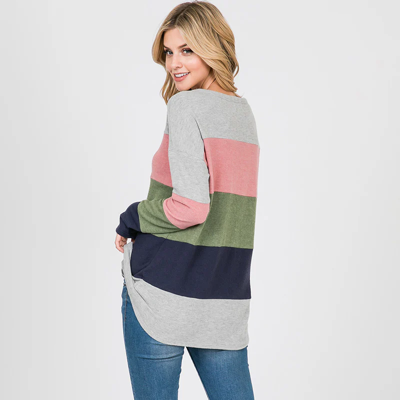 Elms Colour Block Olive - Image 9