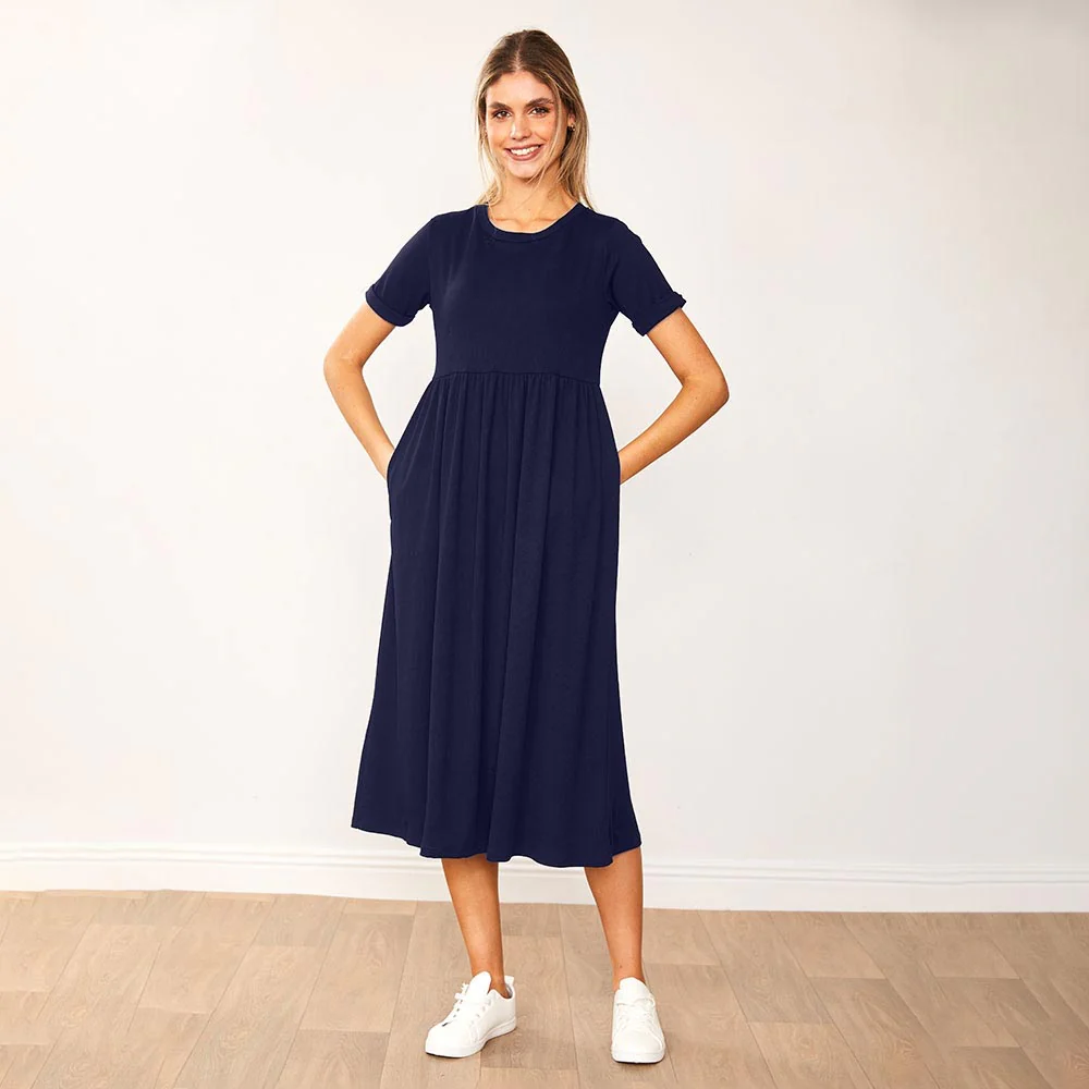 Ely Dress (Navy) - Image 4