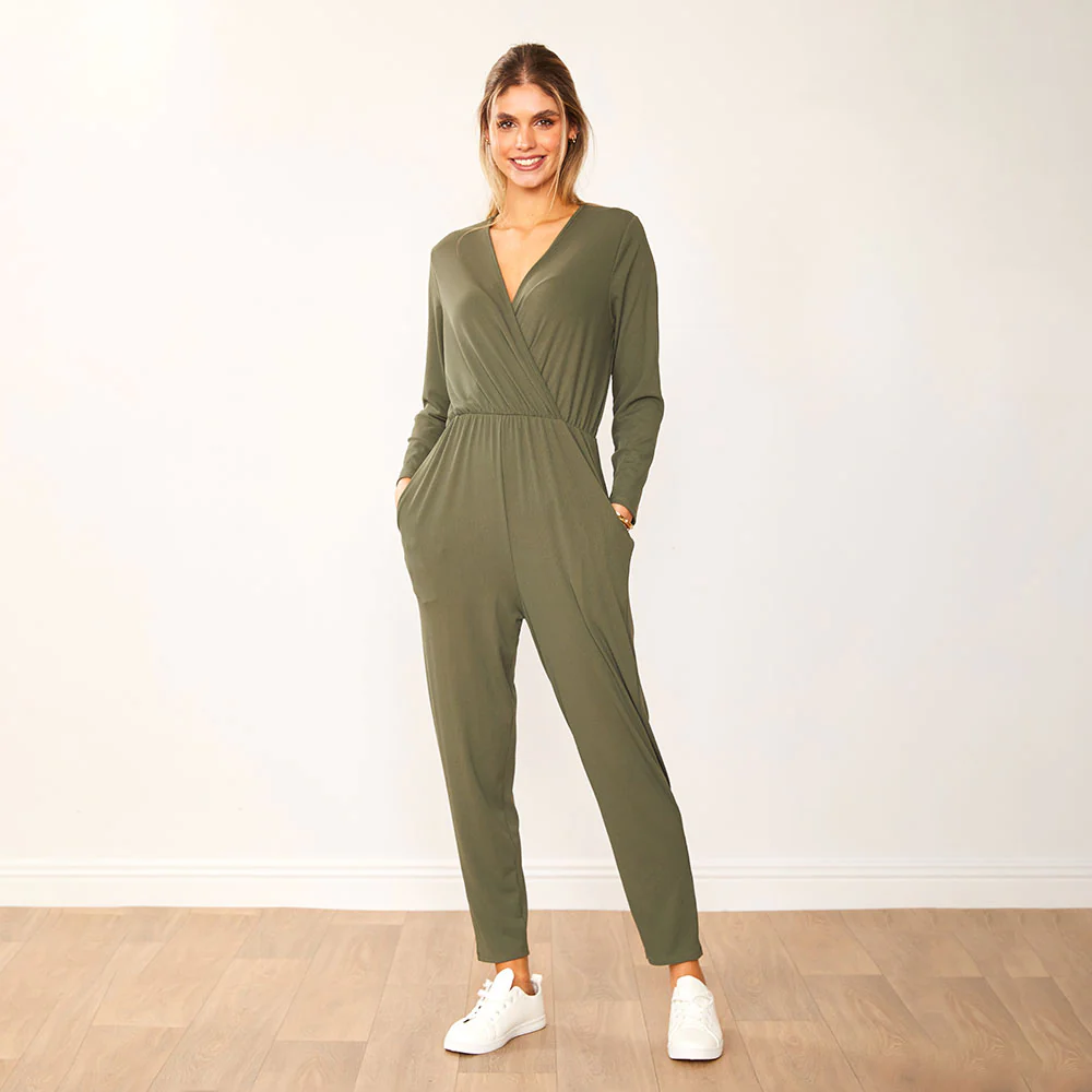 Emery Jumpsuit (Khaki) - Image 4