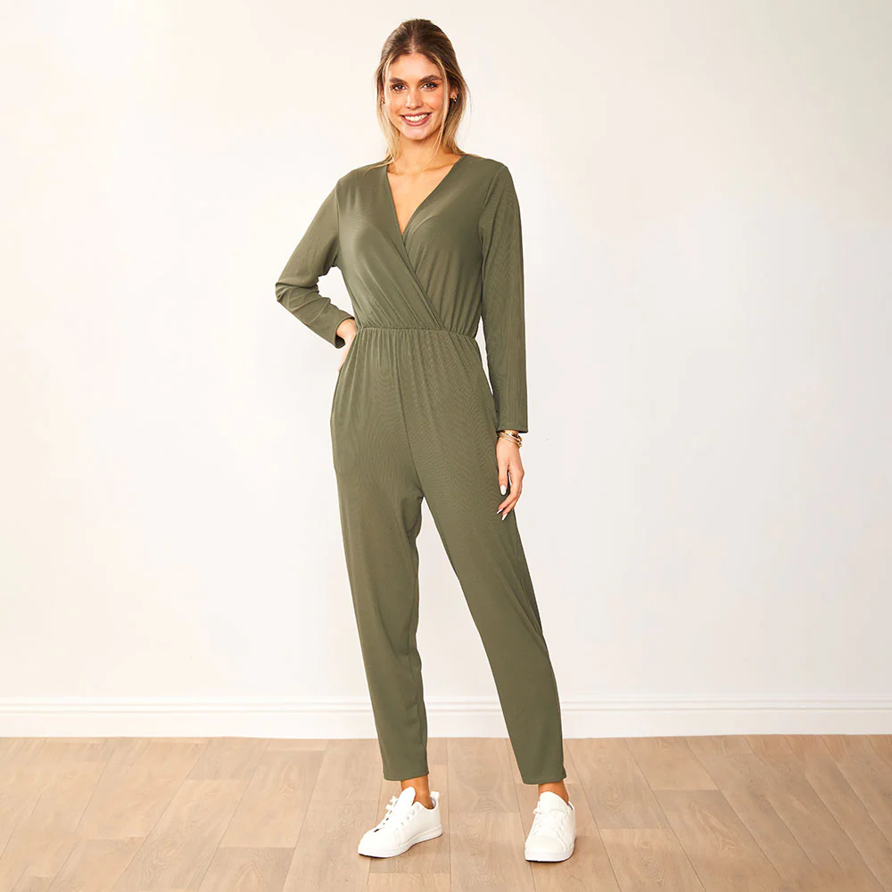 Emery Jumpsuit (Khaki) - Image 5