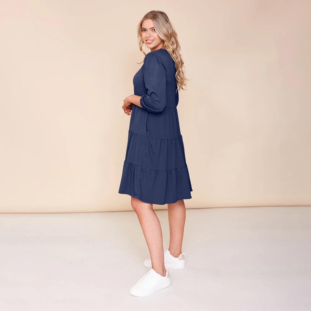 Everly Dress (Navy) - Image 3