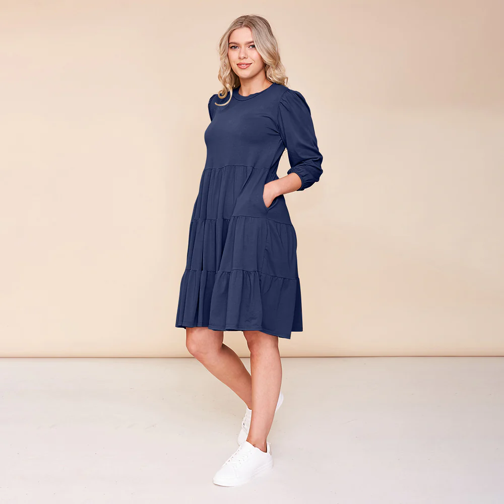 Everly Dress (Navy) - Image 5