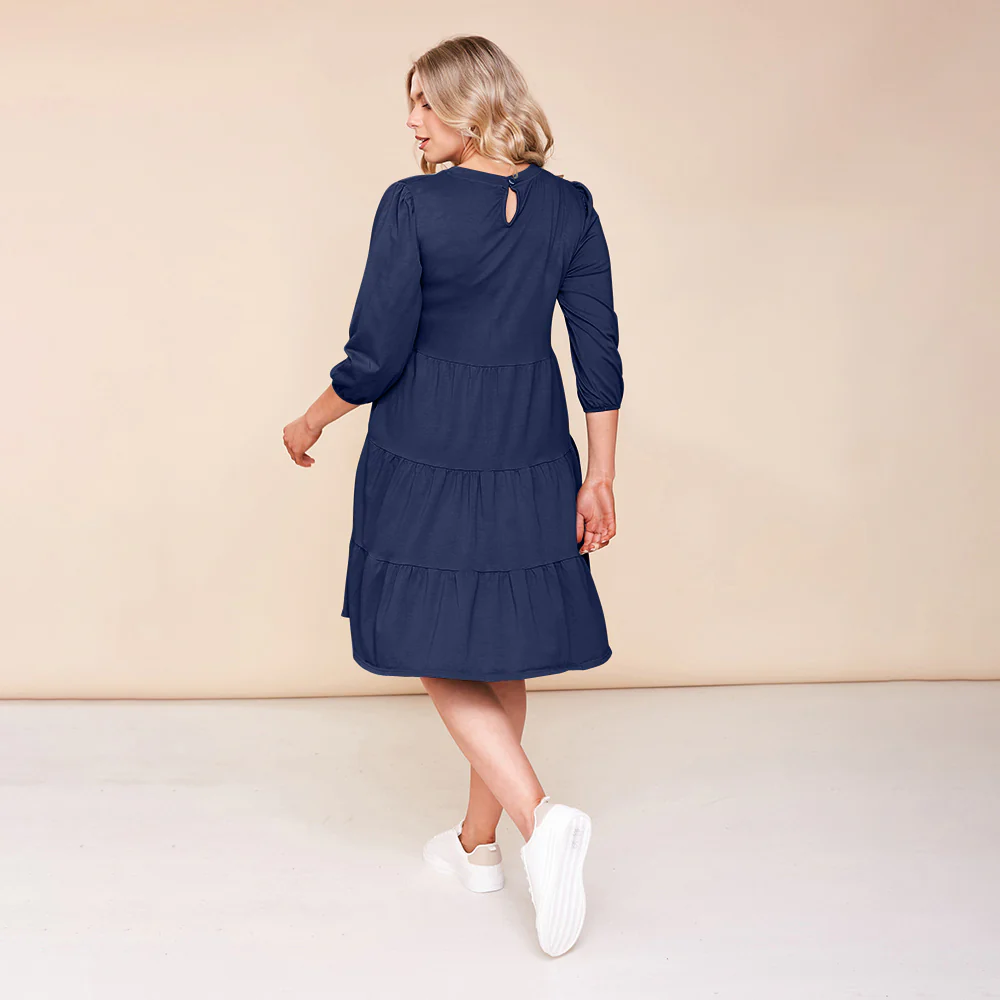 Everly Dress (Navy) - Image 6