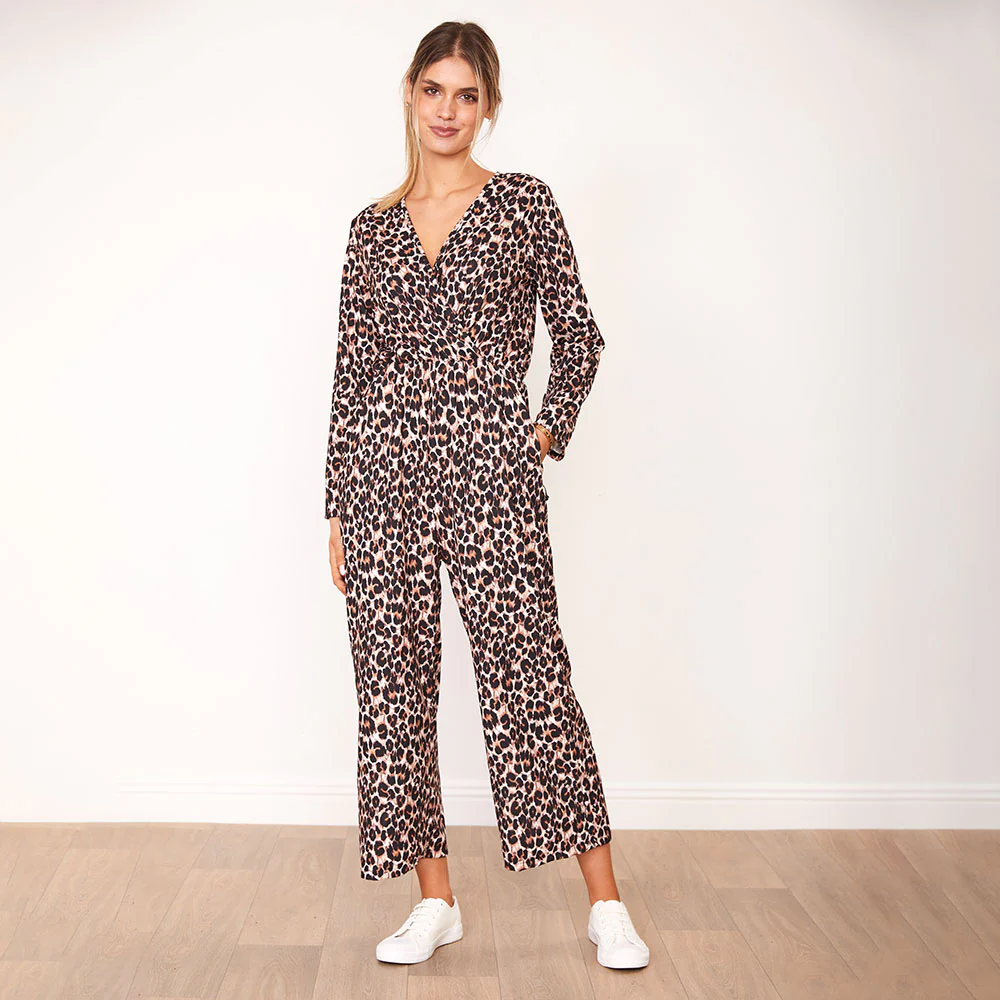 Farrah Jumpsuit (Leopard & Blue Floral) - Image 4