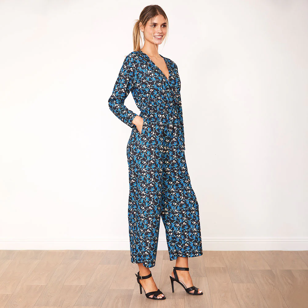 Farrah Jumpsuit (Leopard & Blue Floral) - Image 5