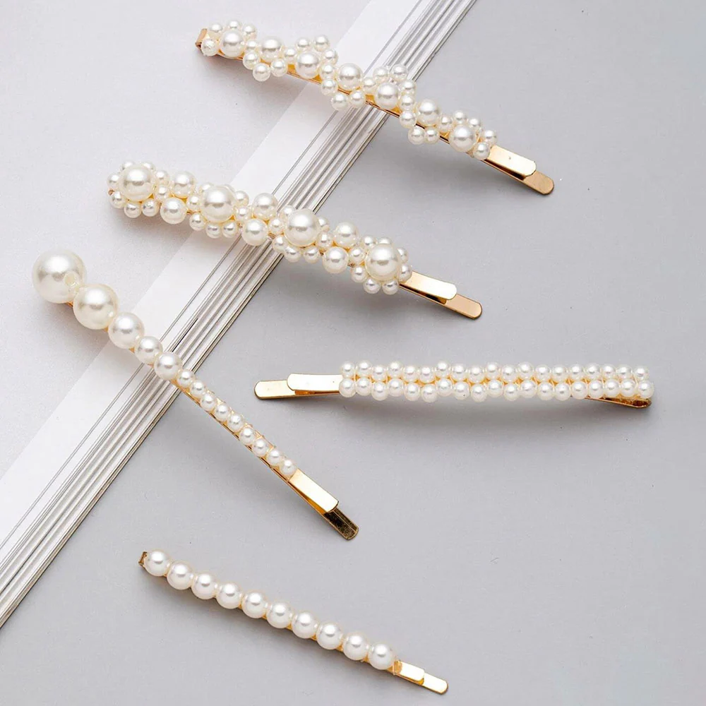 Pearl Bobby Pin 5pk (Gold)