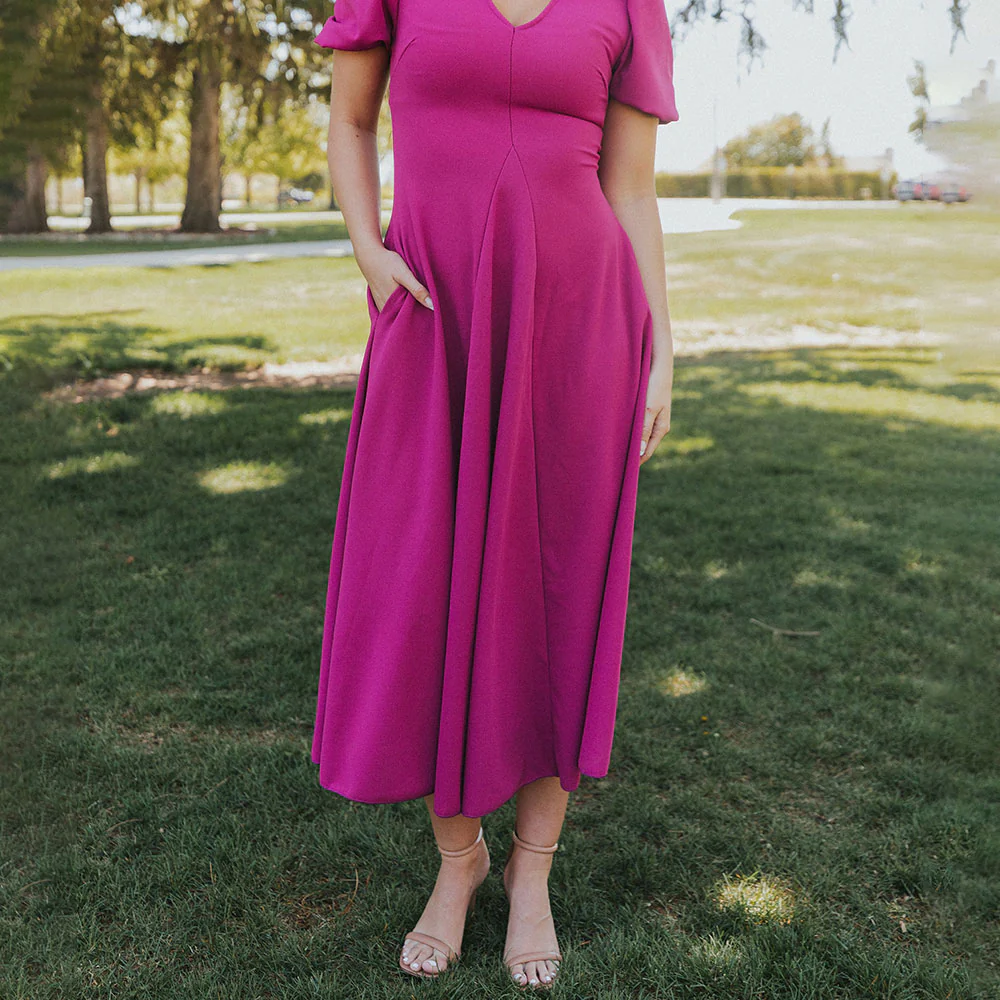 Flora Dress (Berry) - Image 4