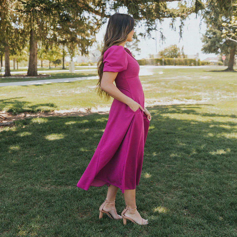 Flora Dress (Berry) - Image 5