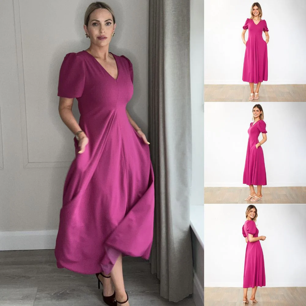 Flora Dress (Berry) - Image 9