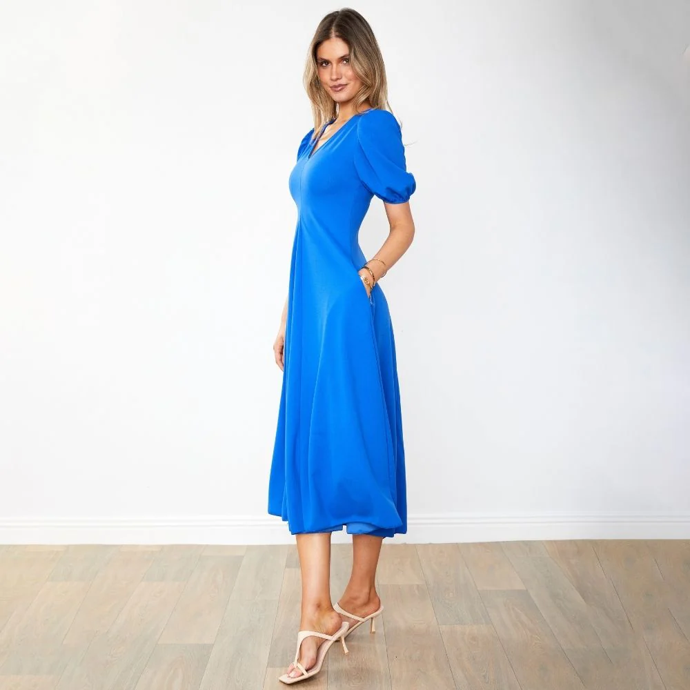 Flora Dress (Cobalt) - Image 21