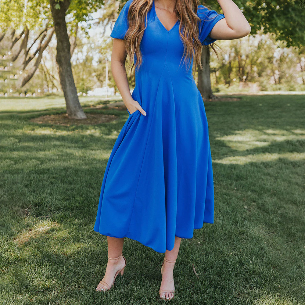 Flora Dress (Cobalt) - Image 4
