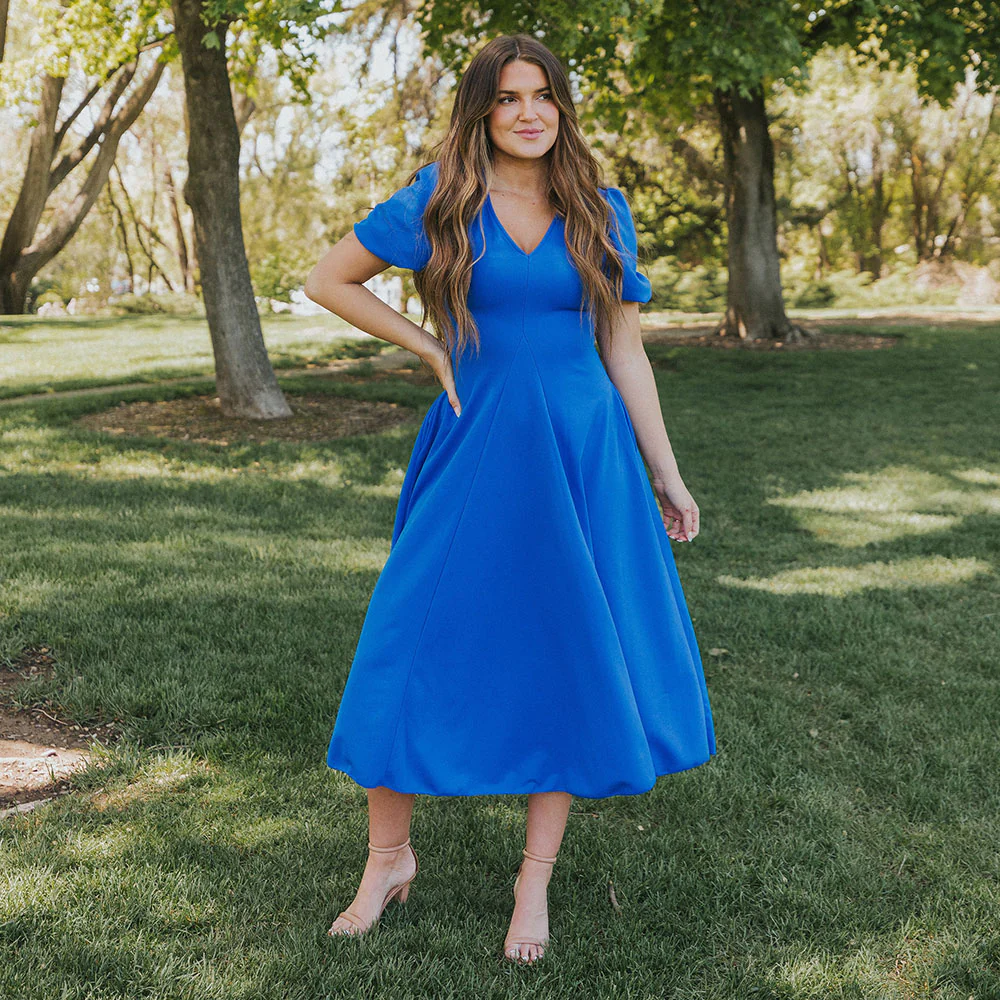 Flora Dress (Cobalt) - Image 5