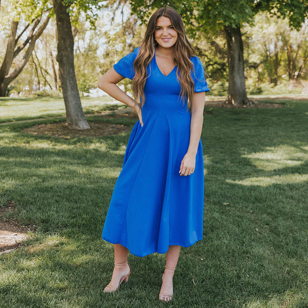 Flora Dress (Cobalt) - Image 6