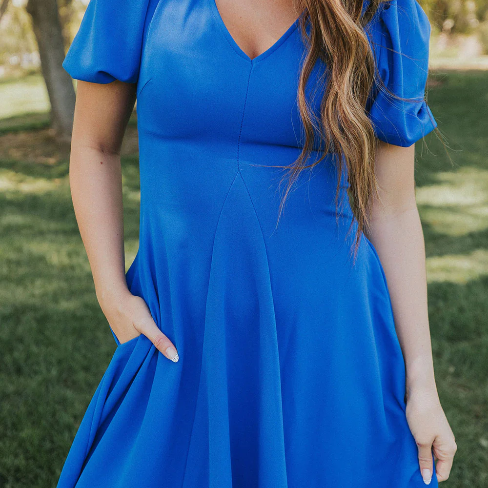 Flora Dress (Cobalt) - Image 7