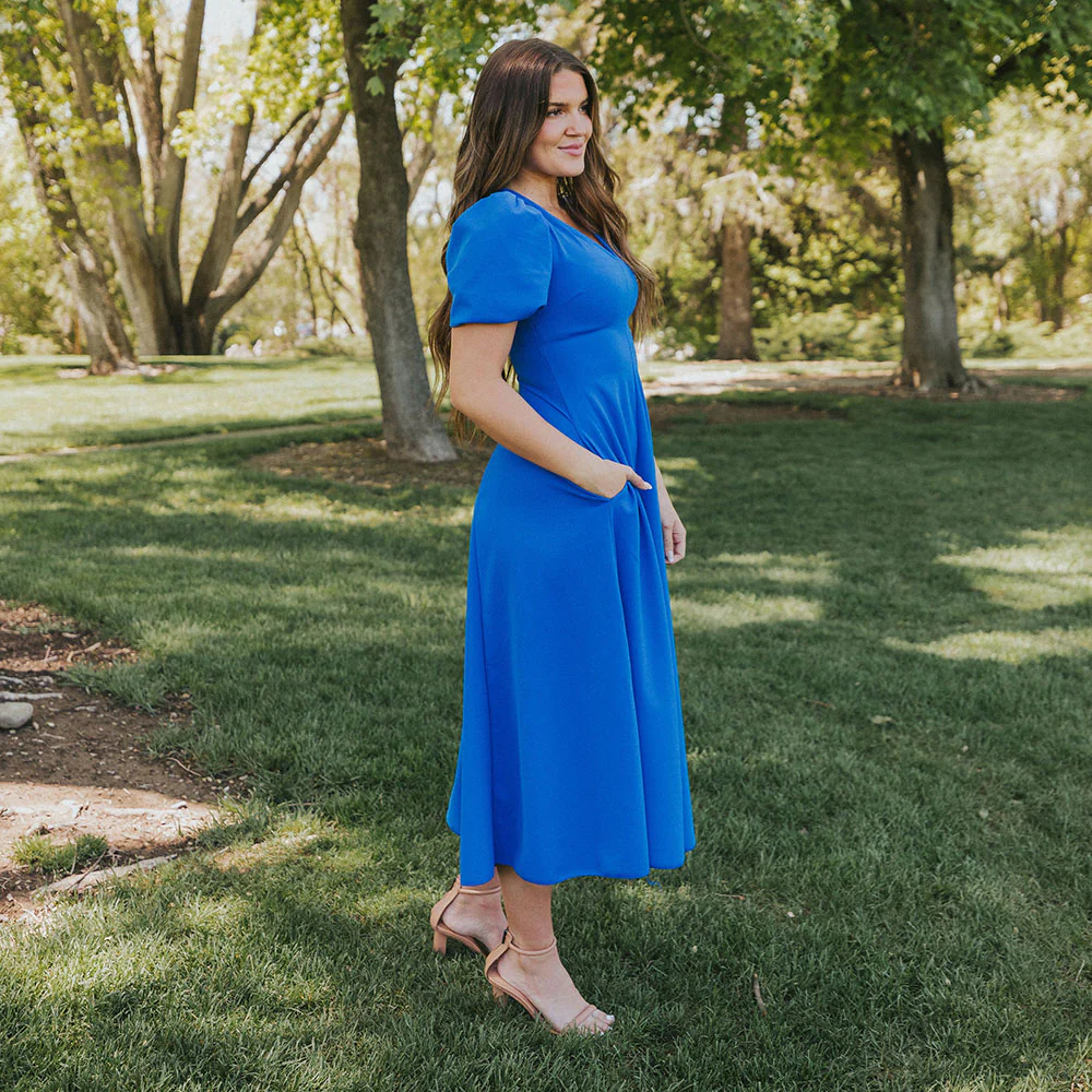 Flora Dress (Cobalt) - Image 8
