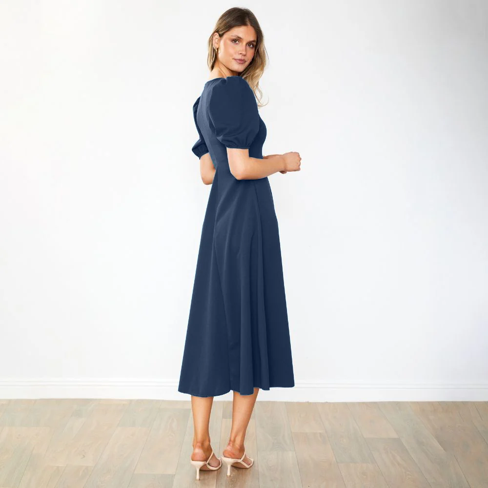 Flora Dress (Navy) - Image 4