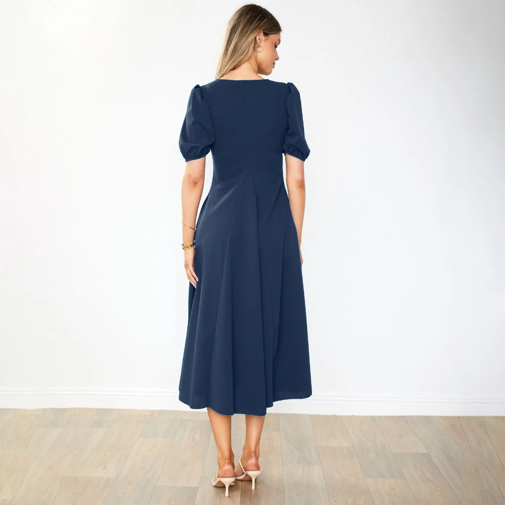 Flora Dress (Navy) - Image 8