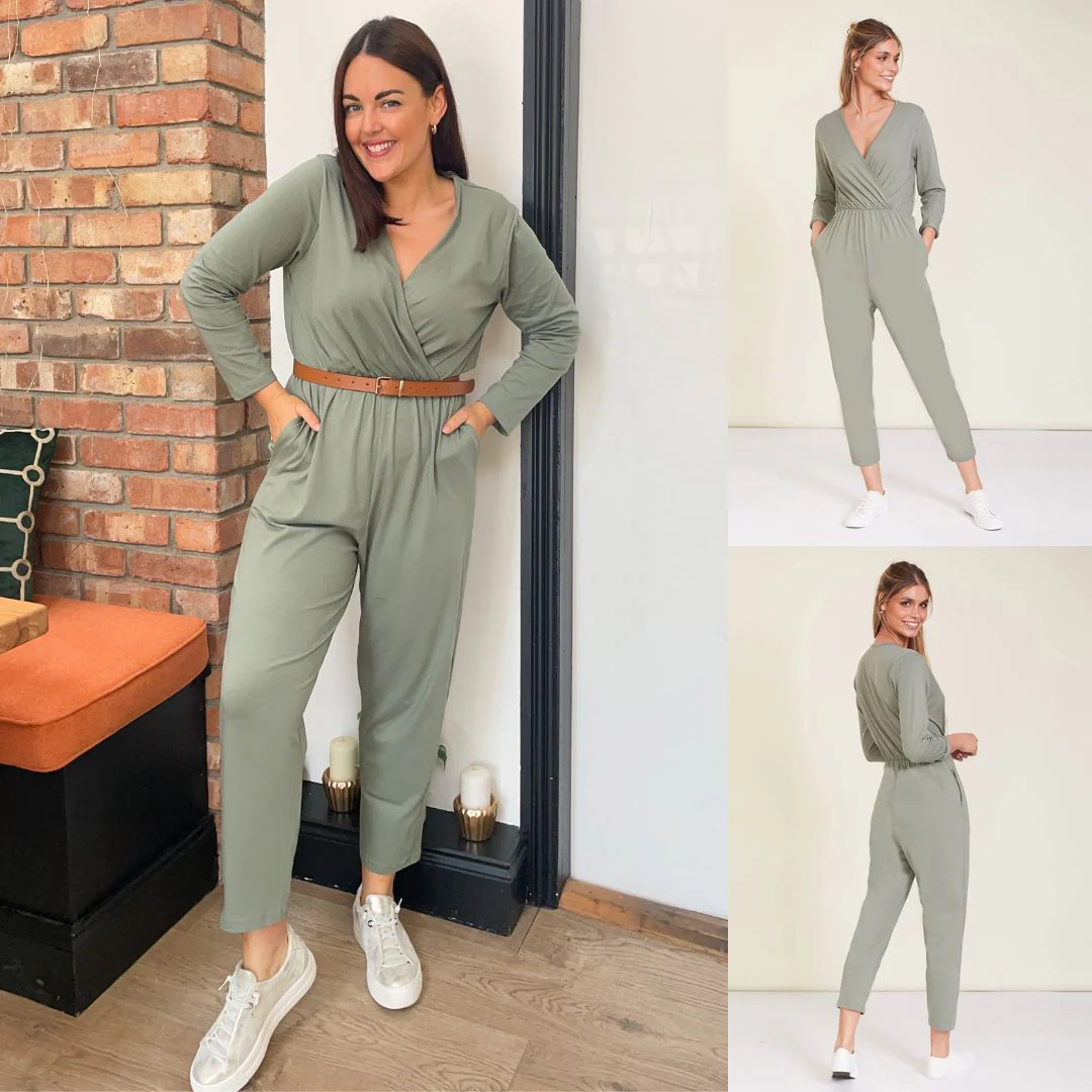 Gigi Jumpsuit (Khaki) - Image 2
