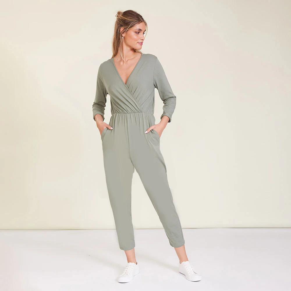 Gigi Jumpsuit (Khaki) - Image 3