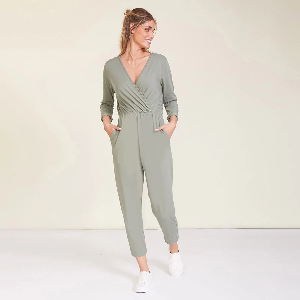 Gigi Jumpsuit (Khaki) - Image 4